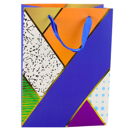 Saco de Presente Padrão Geométrico 23x18x10,5cm (1 unidade, sortido)