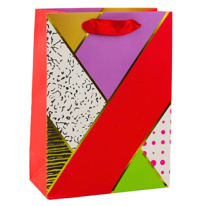 Saco de Presente Padrão Geométrico 23x18x10,5cm (1 unidade, sortido)