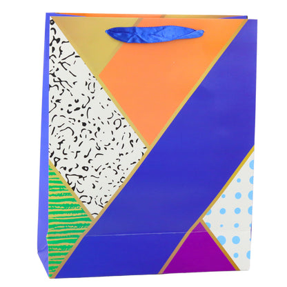 Saco de Presente Padrão Geométrico 32x26x12cm (1 unidade, sortido)