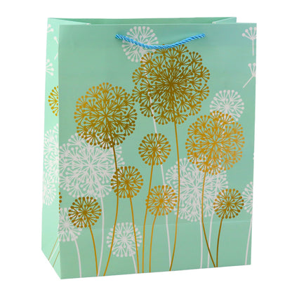 Saco de Presente Dentes-de-leão Dourados 32x26x12cm  (1 unidade, sortido)