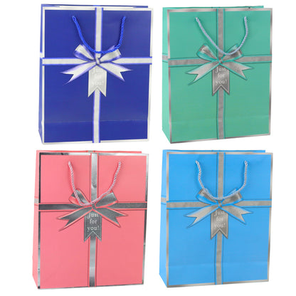Saco de Presente Just For You com Laço 32x26x12cm (1 unidade, sortido)