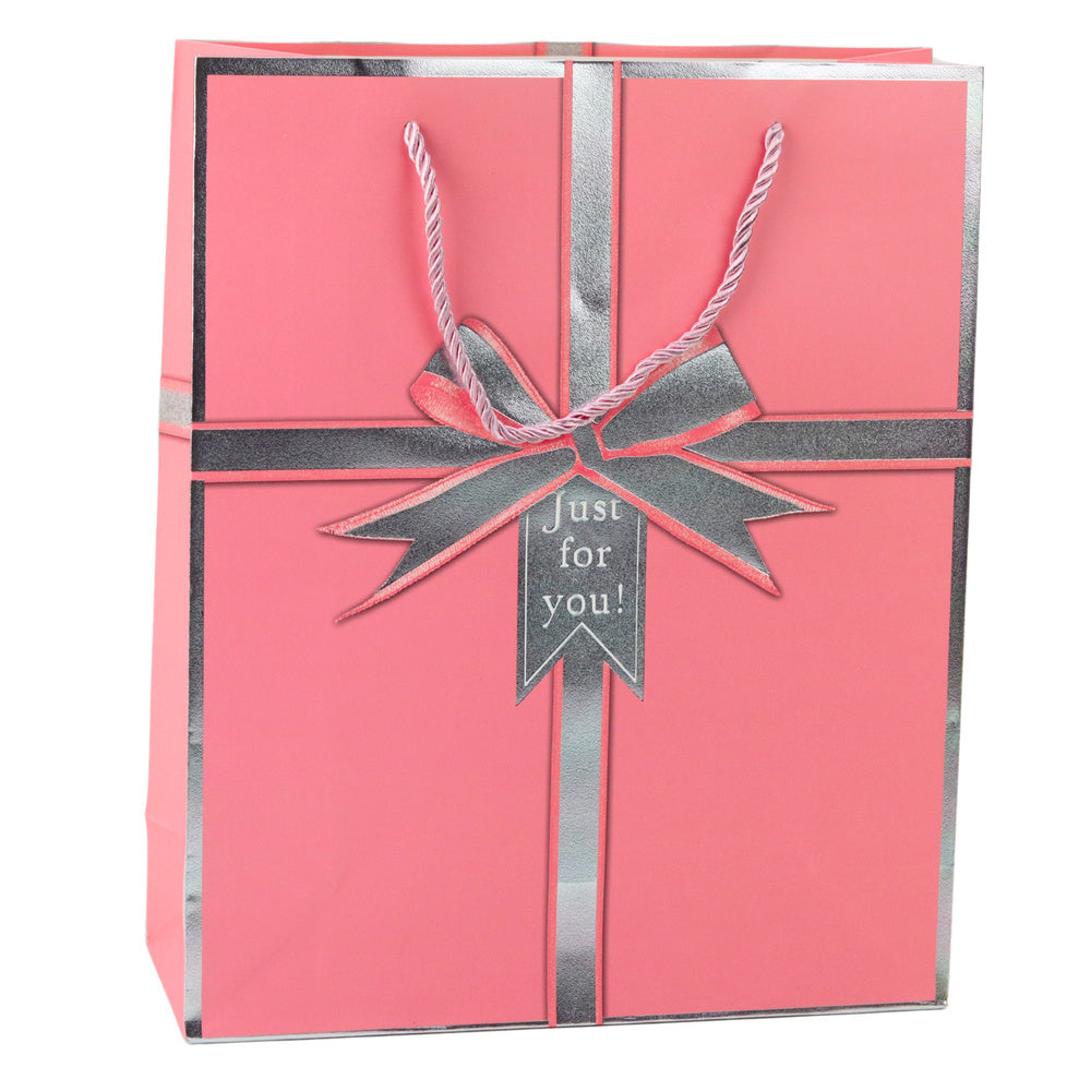 Saco de Presente Just For You com Laço 32x26x12cm (1 unidade, sortido)