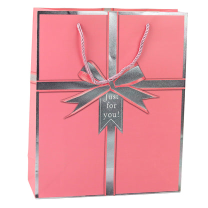 Saco de Presente Just For You com Laço 32x26x12cm (1 unidade, sortido)