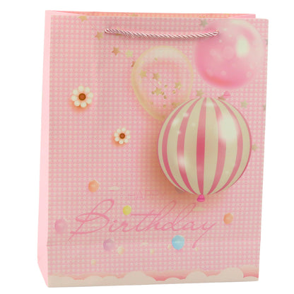 Saco de Presente Happy Birthday Balões 32x26x12cm  (1 unidade, sortido)