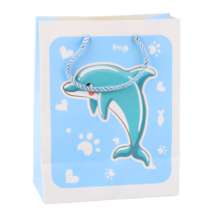 Saco de Presente Animais 3D Pastel 23x18x10cm  (1 unidade, sortido)