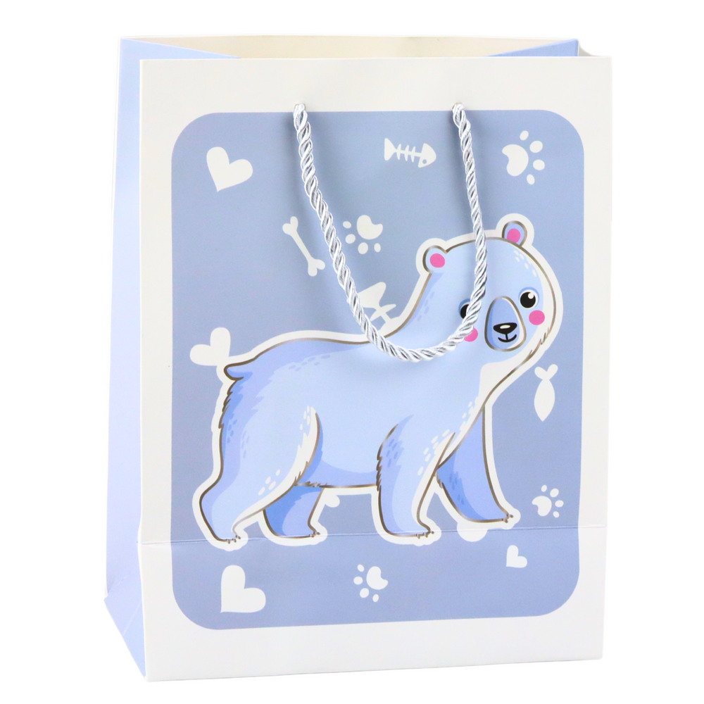Saco de Presente Animais 3D Pastel 23x18x10cm  (1 unidade, sortido)