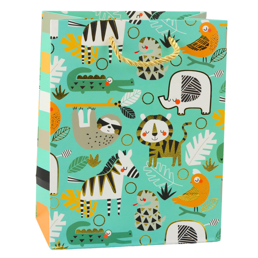 Saco de Presente Animais Safari 23x18x10,5cm (1 unidade, sortido)