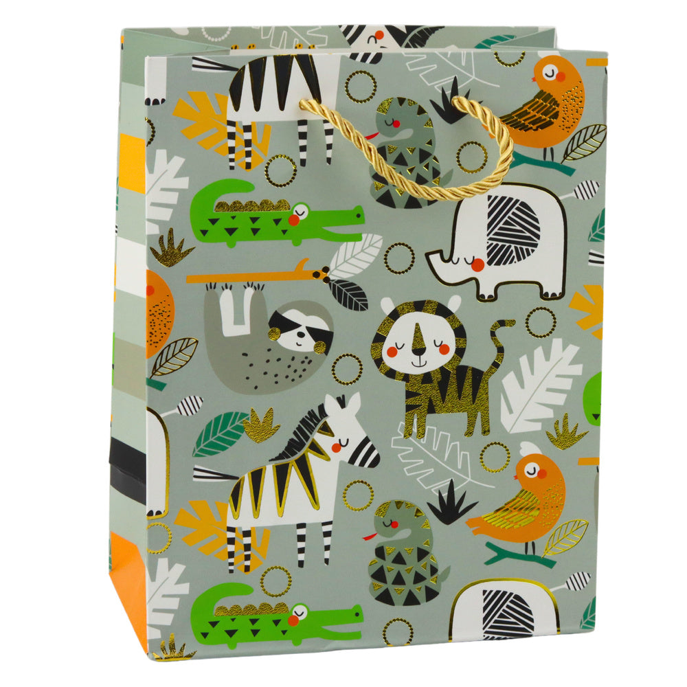 Saco de Presente Animais Safari 23x18x10,5cm (1 unidade, sortido)