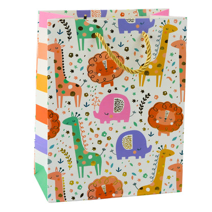 Saco de Presente Animais Safari 23x18x10,5cm (1 unidade, sortido)