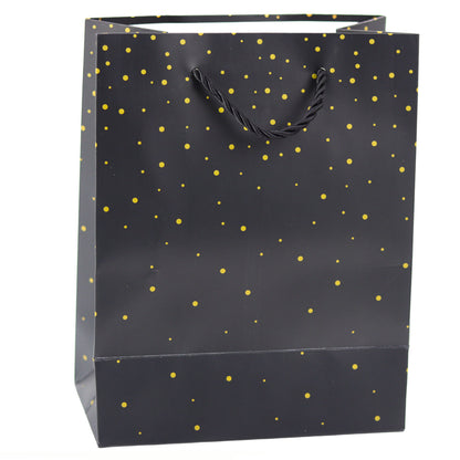 Saco de Presente Bolinhas Douradas 23x18x10,5cm (1 unudade, sortido)