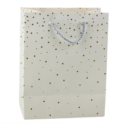 Saco de Presente Bolinhas Douradas 23x18x10,5cm (1 unudade, sortido)