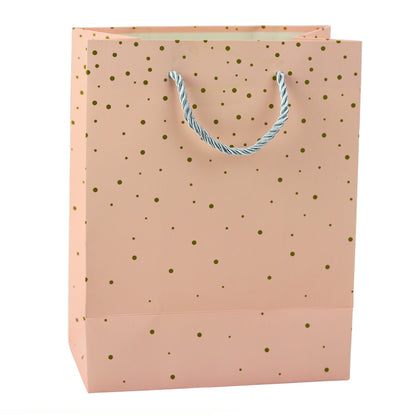 Saco de Presente Bolinhas Douradas 23x18x10,5cm (1 unudade, sortido)