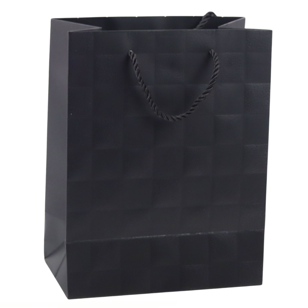 Saco de Presente Quadrados Elegantes em Relevo 23x18x10,5cm (1 unidade, sortido)