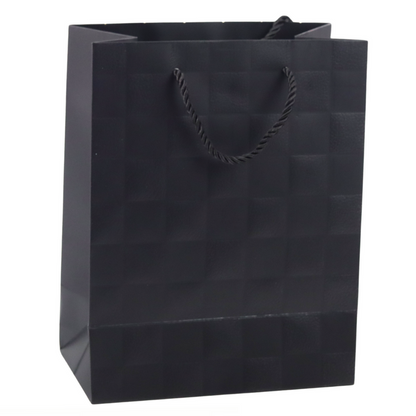 Saco de Presente Quadrados Elegantes em Relevo 23x18x10,5cm (1 unidade, sortido)