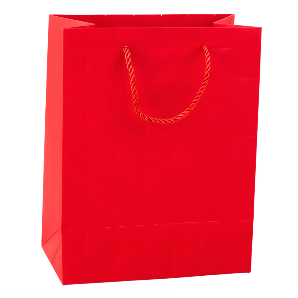 Saco de Presente Quadrados Elegantes em Relevo 23x18x10,5cm (1 unidade, sortido)