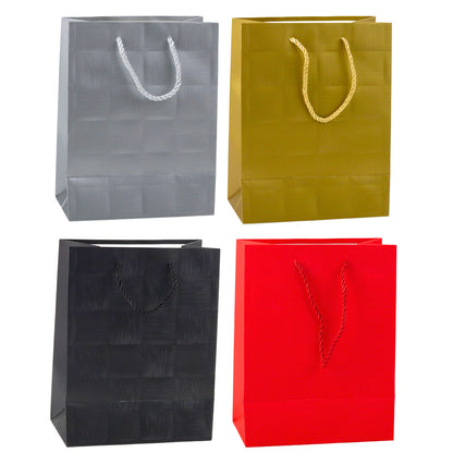 Saco de Presente Quadrados Estruturados Elegantes 23x18x10cm (1 unidade, sortido)