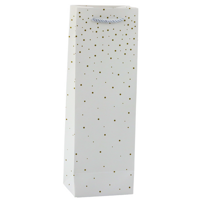 Saco de Presente para Garrafa Bolinhas Douradas 35x12x9cm (1 unidade, sortido)