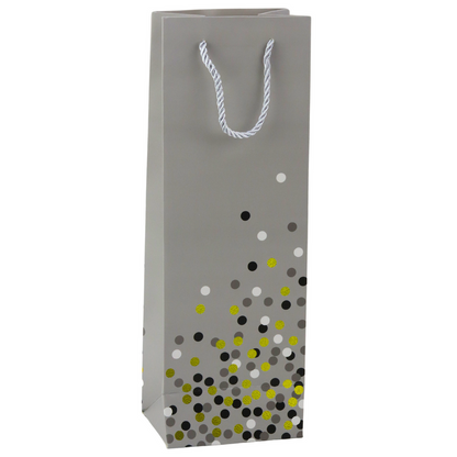 Saco de Presente para Garrafa Bolinhas 36x12x9cm (1 unidade, sortido)