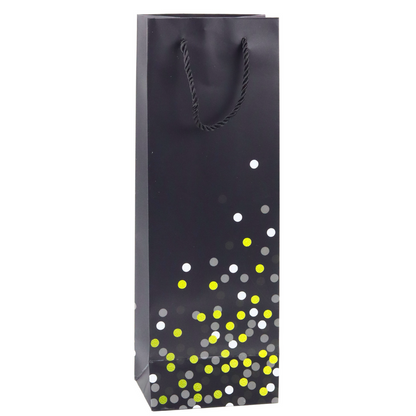 Saco de Presente para Garrafa Bolinhas 36x12x9cm (1 unidade, sortido)