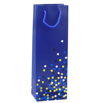 Saco de Presente para Garrafa Bolinhas 36x12x9cm (1 unidade, sortido)