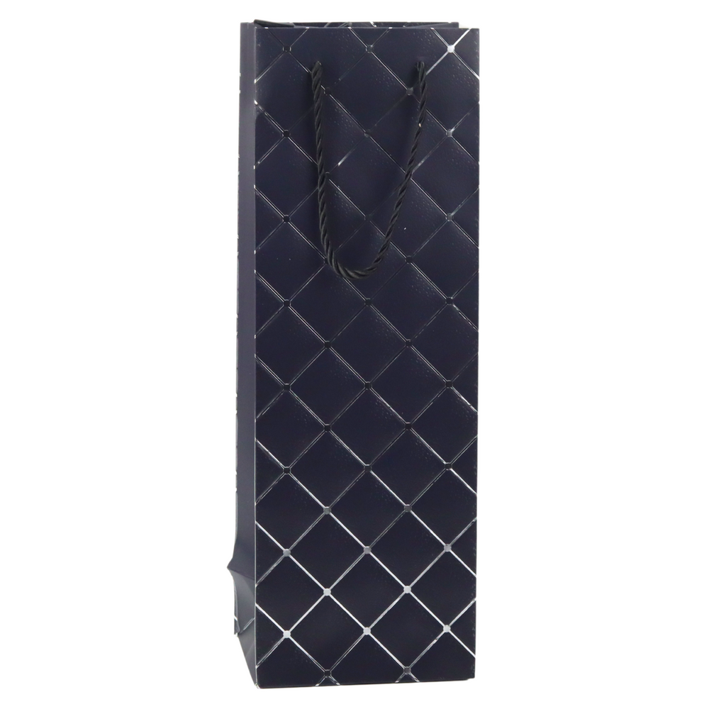Saco de Presente para Garrafa com Elementos Prateados 35x12x9cm (1 unidade, sortido)