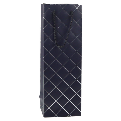 Saco de Presente para Garrafa com Elementos Prateados 35x12x9cm (1 unidade, sortido)
