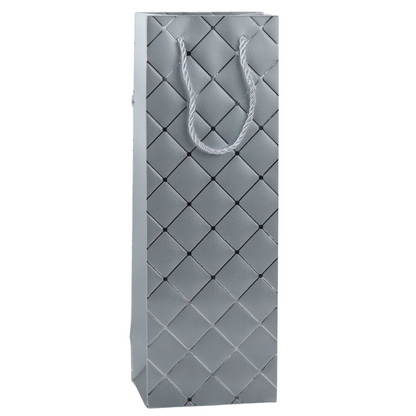 Saco de Presente para Garrafa com Elementos Prateados 35x12x9cm (1 unidade, sortido)