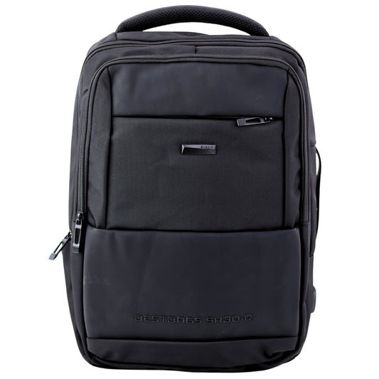Mochila Business USB com Correia Peitoral Preta 26L 45cm
