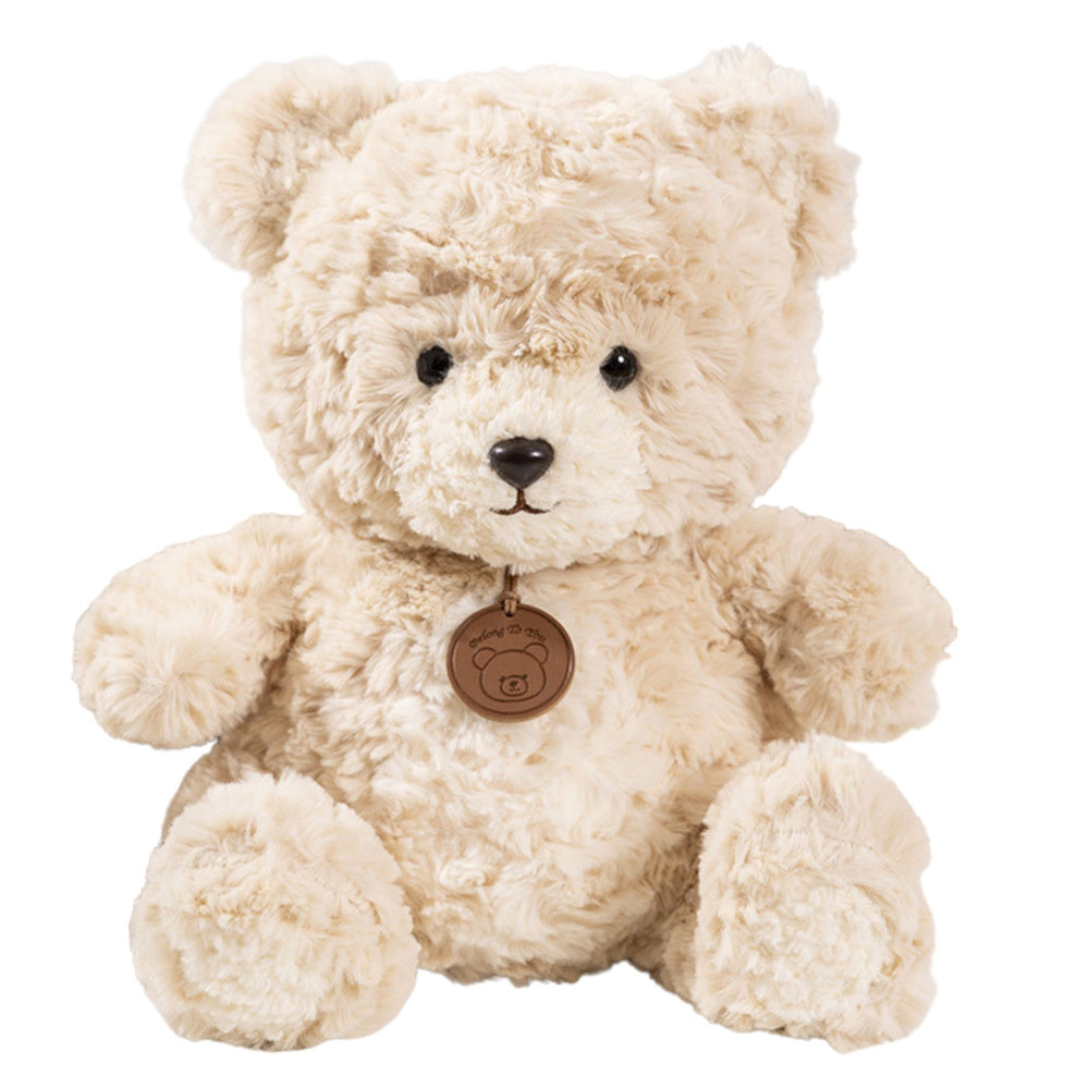 Peluche Urso com Medalhão Bege 25cm