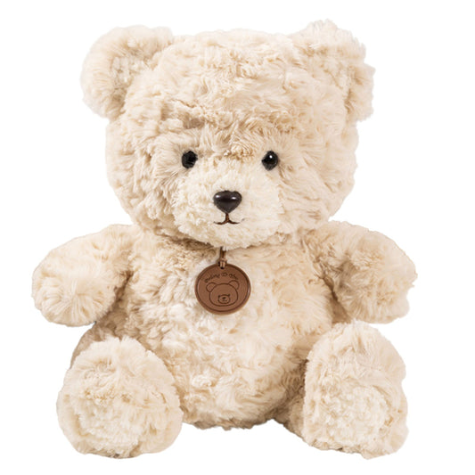 Peluche Urso com Medalhão Bege 25cm