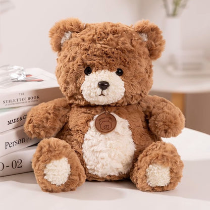 Peluche Urso com Medalhão Castanho 25cm