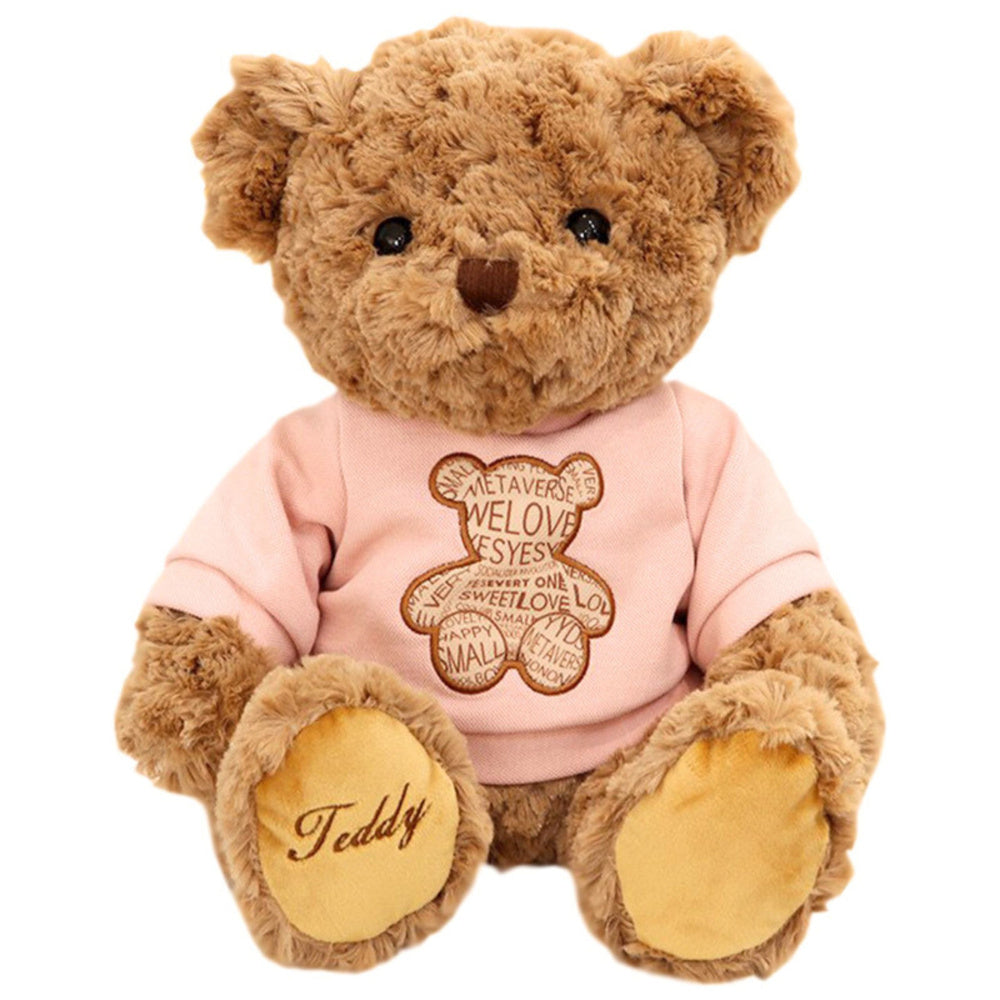 Peluche Urso com T-shirt Rosa Castanho 30cm