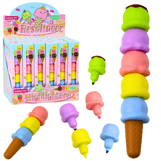 Marcadores Gelado Pastel 5 Cores 18cm  (1 unidade, sortido)