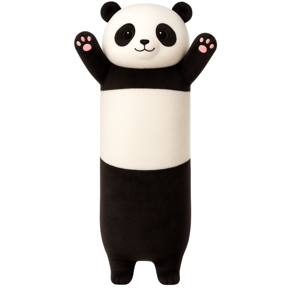 Almofada de Peluche Panda Preto e Branco 70cm
