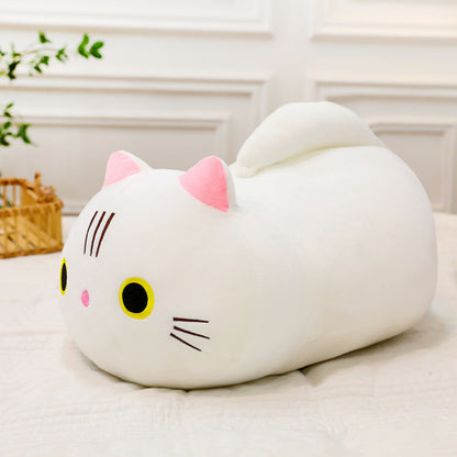 Peluche Gato de Cauda Comprida Branco 40cm