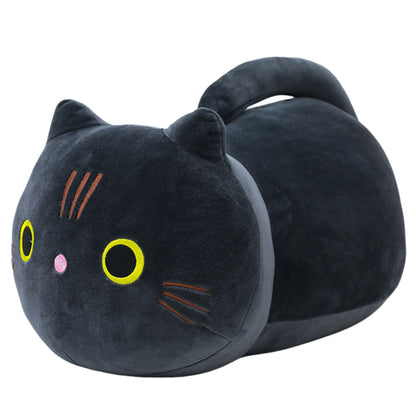 Peluche Gato de Cauda Comprida Preto 40cm