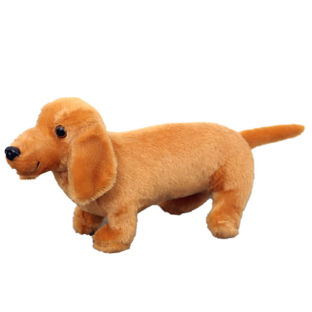 Peluche Cão Salsicha Castanho Claro 25cm