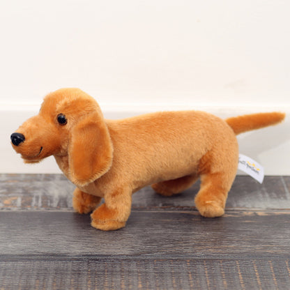 Peluche Cão Salsicha Castanho Claro 25cm