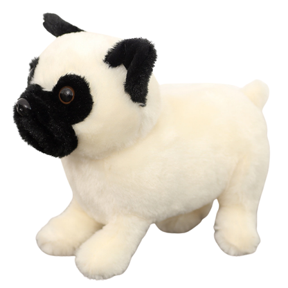 Peluche Pug Branco 19cm