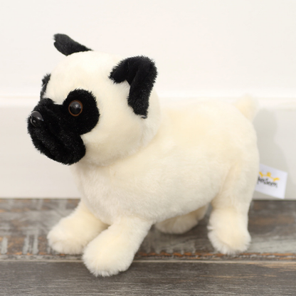Peluche Pug Branco 19cm