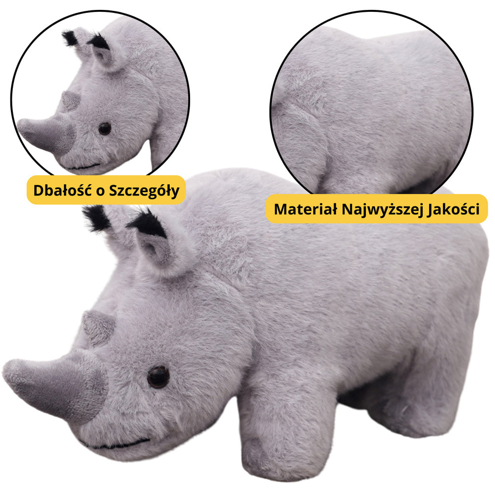 Peluche Rinoceronte Cinzento 30cm