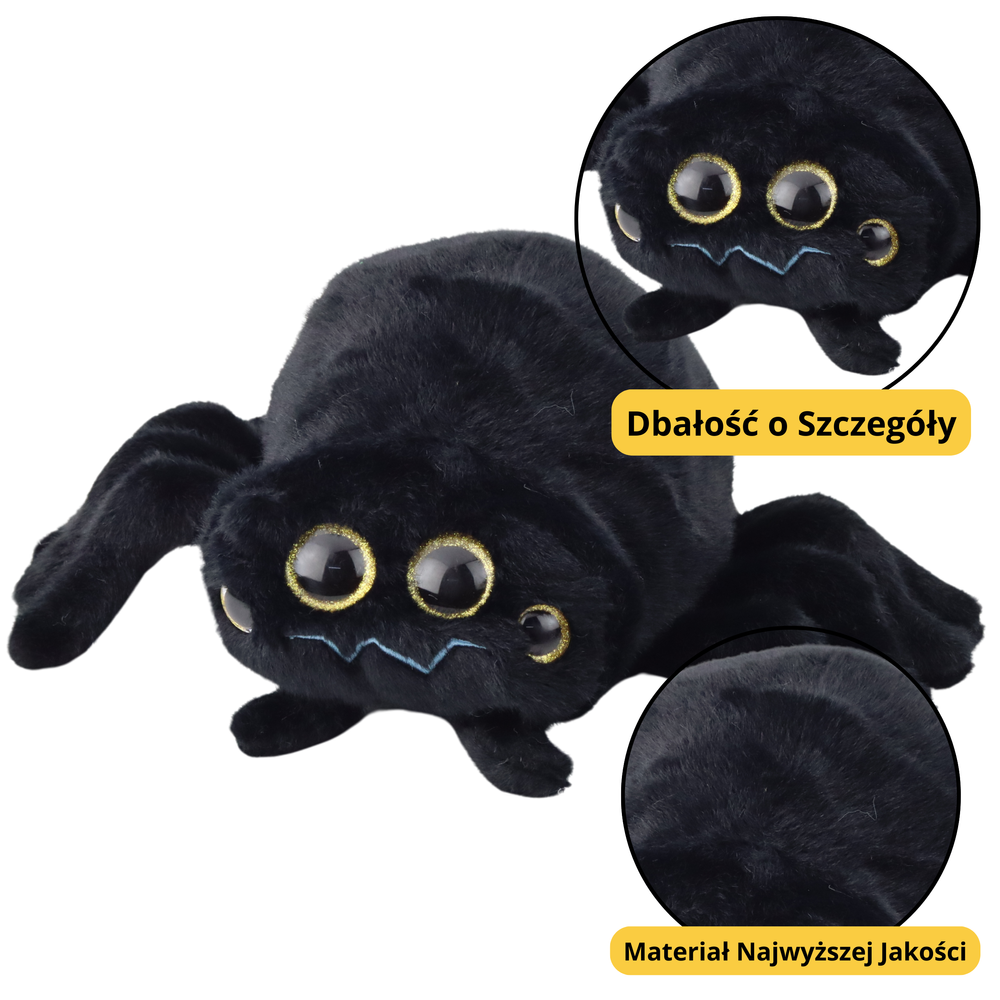Peluche Aranha Preta 30cm