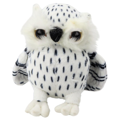 Peluche Corujinha Branca com Pintas Pretas 15cm