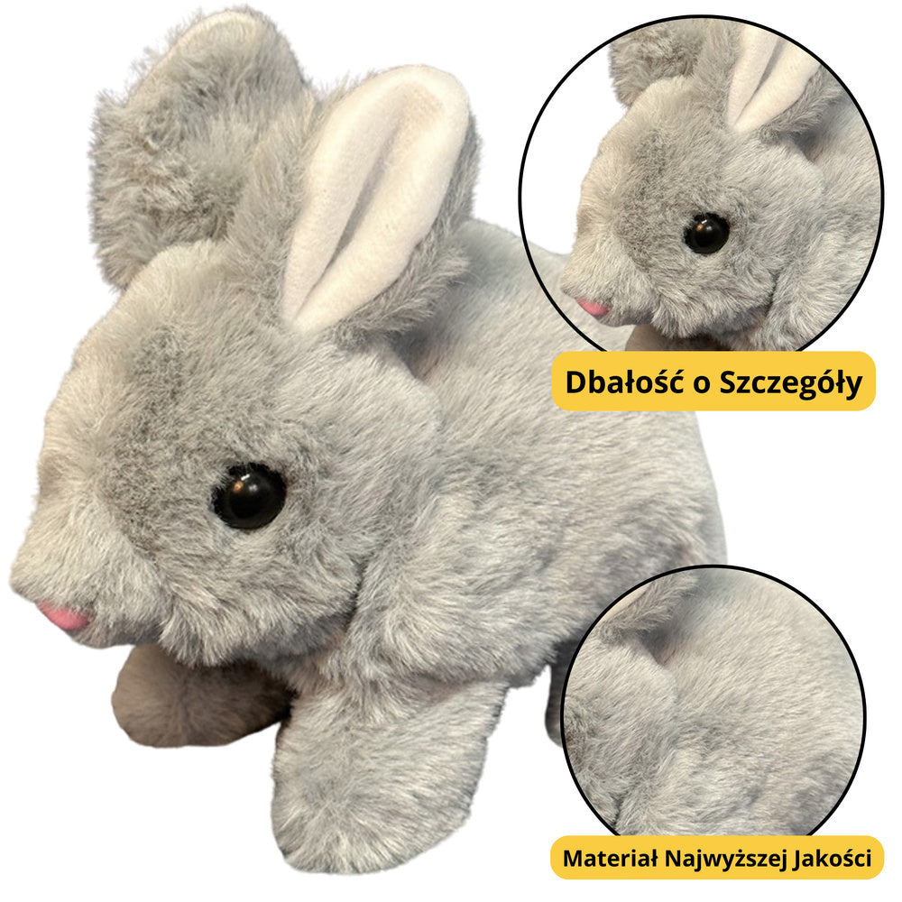 Peluche Lebre Cinzenta 18cm