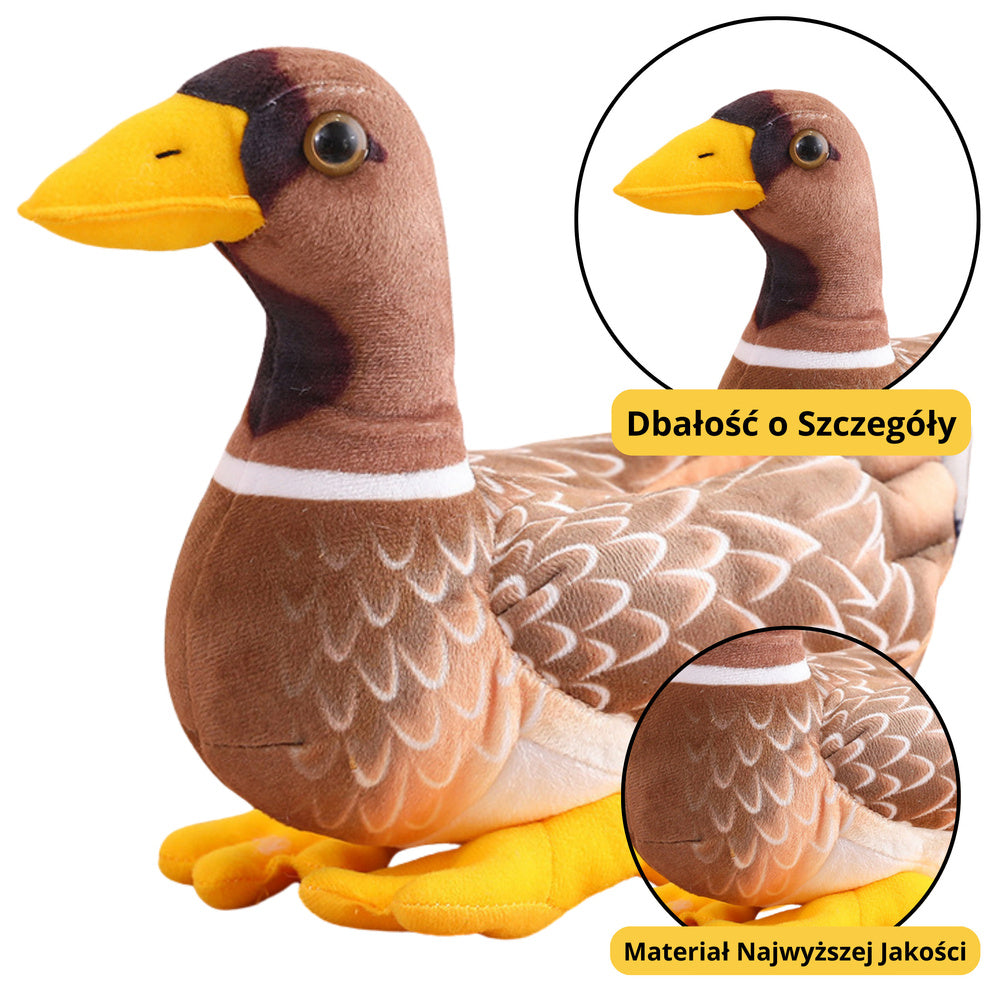 Peluche Pato Castanho Amarelo 28cm