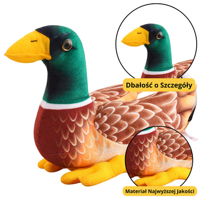 Peluche Pato Castanho Verde 28cm