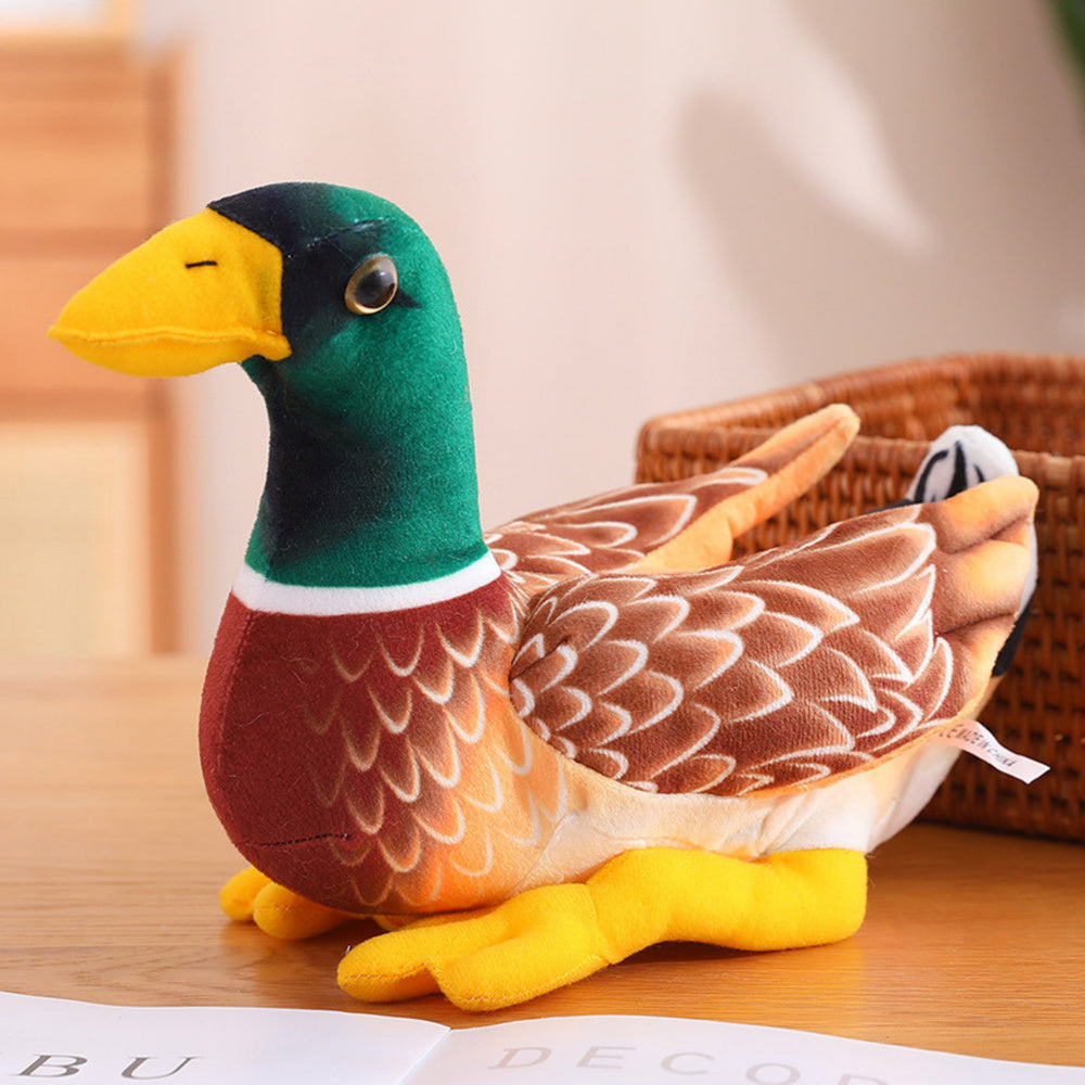 Peluche Pato Castanho Verde 28cm