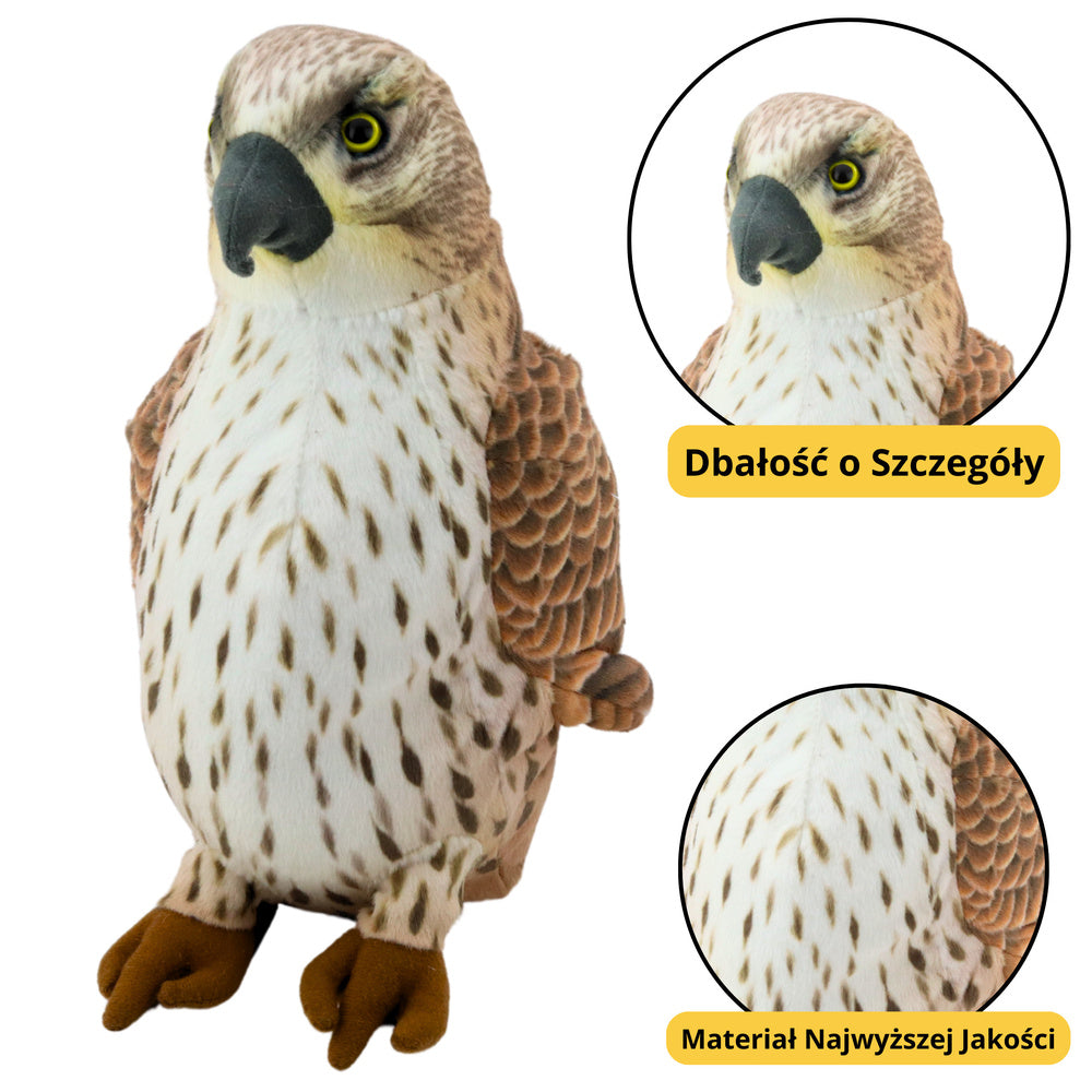 Peluche Falcão-peregrino Castanho 30cm