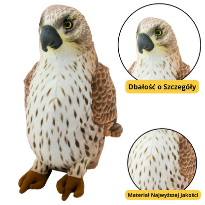 Peluche Falcão-peregrino Castanho 30cm