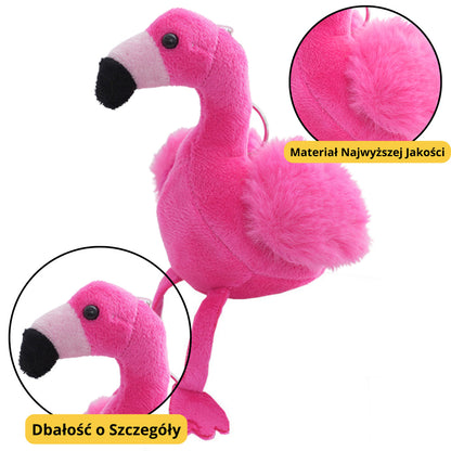 Porta-chaves Peluche Flamingo Rosa 12cm